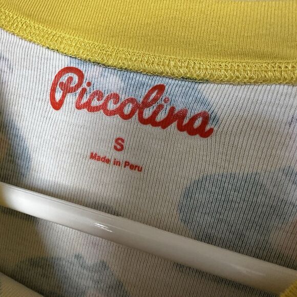 piccolino Womens Size Small Justice Ruth Bader Ginsberg judge Pajama TOP Yellow - Picture 3 of 5